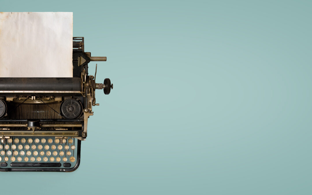Vintage typewriter header