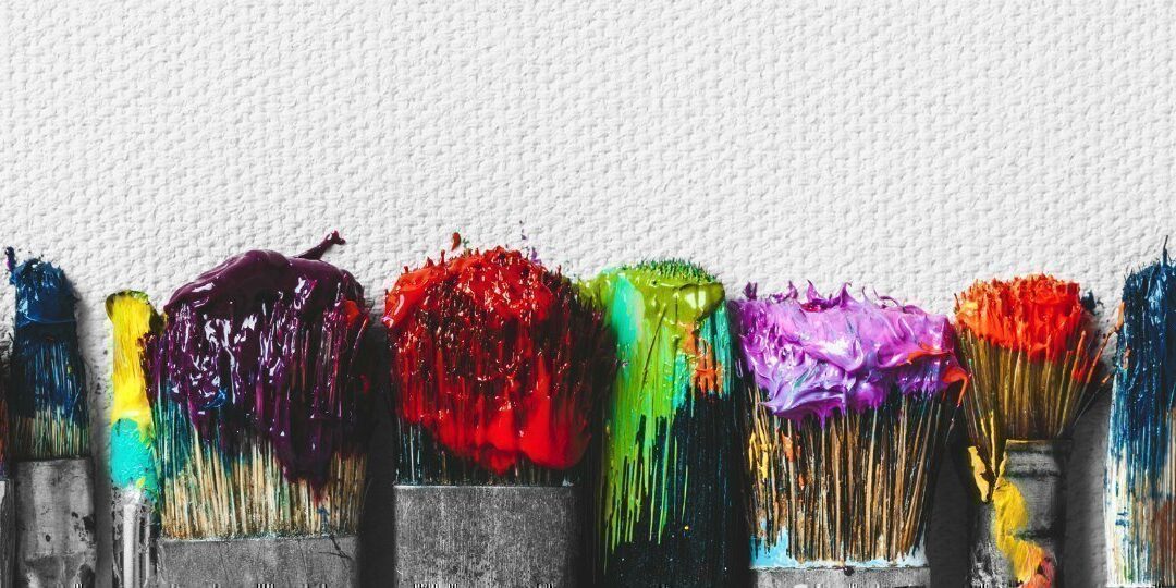 banner paint brushes multi color