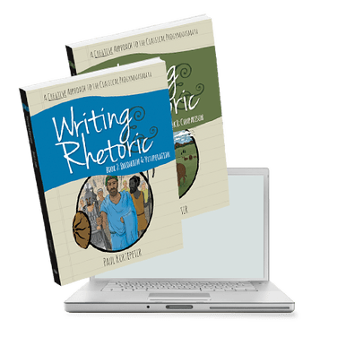 Image of text book for Writing and Rhetoric 4